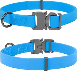 Collar WAU DOG OBROŻA WATERPROOF S 1,5/25-35cm   PVC NIEBIESKA 1