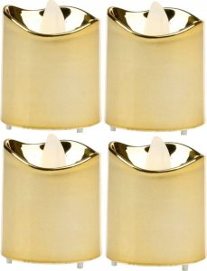 Affek Design ZESTAW 4 ŚWIECZEK TEA LIGHT LED GOLD 1