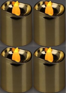 Affek Design ZESTAW 4 ŚWIECZEK TEA LIGHT LED GOLD 4