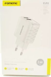 Ładowarka Foneng Ładowarka sieciowa Foneng EU53 2xUSB-A,  2,4A (Biała) 1