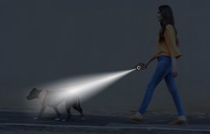 Rojeco Smycz automatyczna LED Rojeco 5m (pomarańczowo-biała) 3