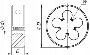 Fanar NARZYNKA UNF  1/4-28 DIN-22568 (2A) HSS 800 3