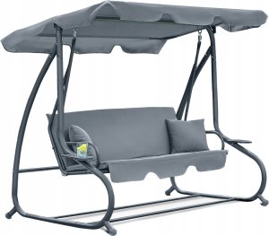 Funfit Huśtawka ogrodowa "Relax Plus" szara 1