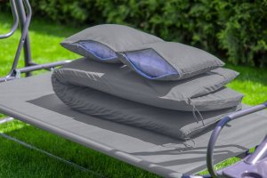 Funfit Huśtawka ogrodowa "Relax Plus" szara 15