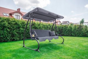 Funfit Huśtawka ogrodowa "Relax Plus" szara 16