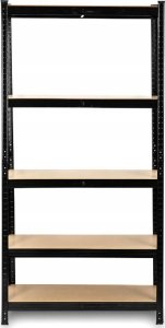 Funfit Regał metalowy magazynowy 180x90x40 cm czarny 6