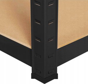 Funfit Regał metalowy magazynowy 180x90x40 cm czarny 7