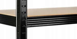 Funfit Regał metalowy magazynowy 180x90x40 cm czarny 9