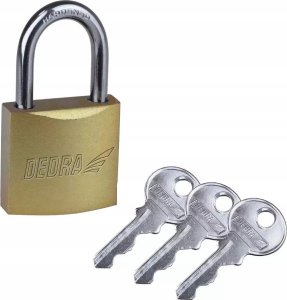 Dedra Kłódka z miedzianą powłoką 50mm 3