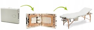 Bodyfit Stół, łóżko do masażu 3-segmentowe drewniane XXL 13