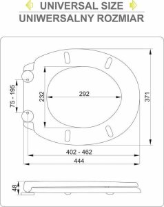 Deska bidetowa Toya FALA DESKA WC WOLNOOPADAJĄCA Z NAKŁADKĄ DLA DZIECI 2w1, WYPINANA PP-O 5