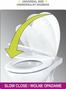 Deska bidetowa Toya FALA DESKA WC WOLNOOPADAJĄCA Z NAKŁADKĄ DLA DZIECI 2w1, WYPINANA PP-O 7
