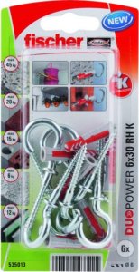 Fischer FISCHER KOŁEK DUOPOWER  6x30 Z HAKIEM OKRĄGŁYM /6szt. 1