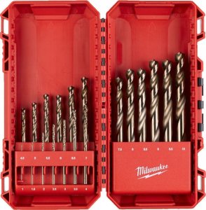 Wiertło Milwaukee MILWAUKEE WIERTŁA KOBALTOWE DO METALU HSS-G CO  KOMPLET 19 sztuk 1-10mm 1