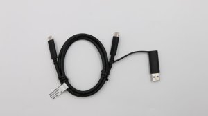 Kabel USB Lenovo USB-C - USB-C 1 m Czarny (USB-C Cable W/ Dongle TP) 4