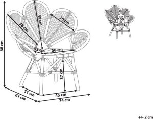 Beliani Fotel paw rattanowy naturalny FLORENTINE II 4