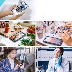 Alogy Etui do iPhone 14 wodoodporne pancerne 360 Case Hybrid ochrona aparatu obiektywów IP68 Waterproof czarne 11