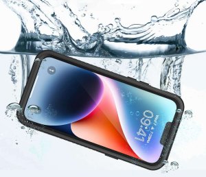 Alogy Etui do iPhone 14 wodoodporne pancerne 360 Case Hybrid ochrona aparatu obiektywów IP68 Waterproof czarne 12