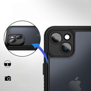 Alogy Etui do iPhone 14 wodoodporne pancerne 360 Case Hybrid ochrona aparatu obiektywów IP68 Waterproof czarne 5