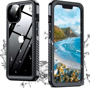 Alogy Etui do iPhone 14 wodoodporne pancerne 360 Case Hybrid ochrona aparatu obiektywów IP68 Waterproof czarne 9
