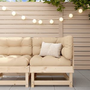 vidaXL Ogrodowa sofa narożna, lite drewno sosnowe 1