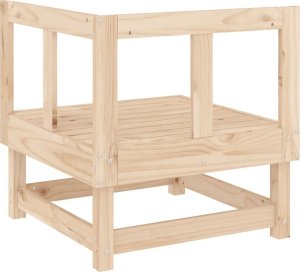 vidaXL Ogrodowa sofa narożna, lite drewno sosnowe 5