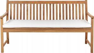 Beliani Poduszka na ławkę ogrodową 152 x 54 cm biała VIVARA 4