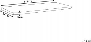Beliani Poduszka na ławkę ogrodową 112 x 54 cm biała VIVARA 3