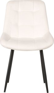 Beliani Zestaw 2 krzeseł do jadalni welurowy biały MELROSE 4