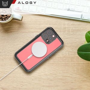 Alogy Etui do Apple iPhone 15 Pro Pancerne 360 case do Mag Safe wodoodporne Armor IP68 Alogy czarne 14