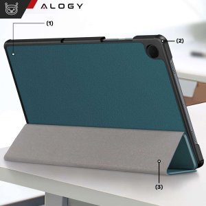 Etui na tablet Alogy Etui do Samsung Galaxy Tab A9+ Plus 2023 11" X210/X215/X216 obudowa na tablet Case Book Cover Zielone 2