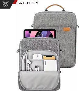 Torba Alogy Torba na laptopa/ iPada Pro Air/ tablet 11-13 cal męska damska Unisex Pasek na ramię etui futerał pokrowiec Alogy saszetka szara 5