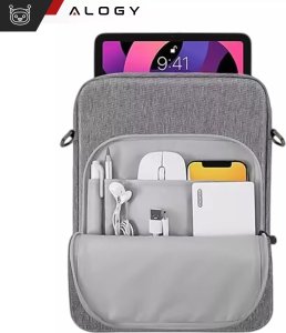 Torba Alogy Torba na laptopa/ iPada Pro Air/ tablet 11-13 cal męska damska Unisex Pasek na ramię etui futerał pokrowiec Alogy saszetka szara 7