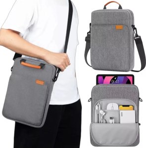 Torba Alogy Torba na laptopa/ iPada Pro Air/ tablet 11-13 cal męska damska Unisex Pasek na ramię etui futerał pokrowiec Alogy saszetka szara 9