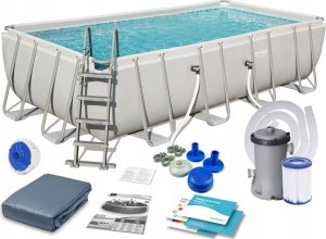 Bestway Basen Power Steel z zestawem, prostokątny, 488x244x122 cm 16