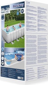 Bestway Basen Power Steel z zestawem, prostokątny, 488x244x122 cm 3