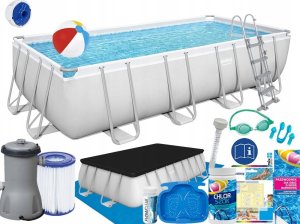 Bestway Basen Power Steel z zestawem, prostokątny, 488x244x122 cm 31