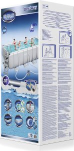 Bestway Basen Power Steel z zestawem, prostokątny, 488x244x122 cm 4