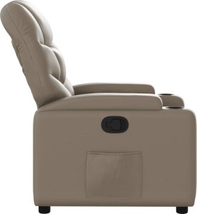 vidaXL Fotel rozkładany, cappuccino, sztuczna skóra 4