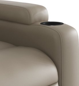 vidaXL Fotel rozkładany, cappuccino, sztuczna skóra 8