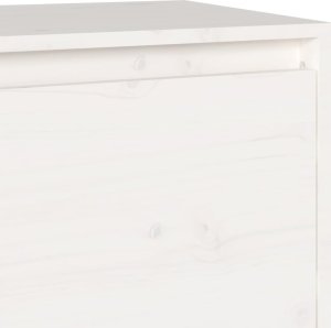 vidaXL Szafka pod telewizor, biała, 140x35x40 cm, lite drewno sosnowe 8