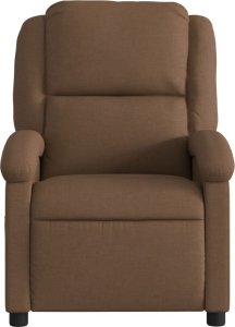 vidaXL Rozkładany fotel masujący, brązowy, obity tkaniną XXX 4