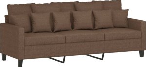vidaXL Sofa 3-osobowa, brązowa, 180 cm, tapicerowana tkaniną 2