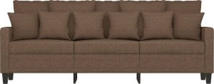vidaXL Sofa 3-osobowa, brązowa, 180 cm, tapicerowana tkaniną 3
