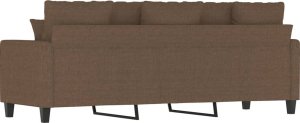 vidaXL Sofa 3-osobowa, brązowa, 180 cm, tapicerowana tkaniną 5