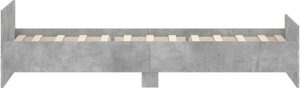 vidaXL Rama łóżka, szarość betonu, 100x200 cm, materiał drewnopochodny 5