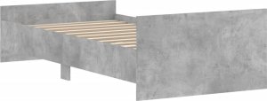 vidaXL Rama łóżka, szarość betonu, 100x200 cm, materiał drewnopochodny 6