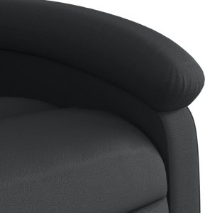 vidaXL Rozkładany fotel, czarny 8