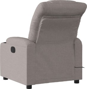 vidaXL Rozkładany fotel masujący, taupe, obity tkaniną 4