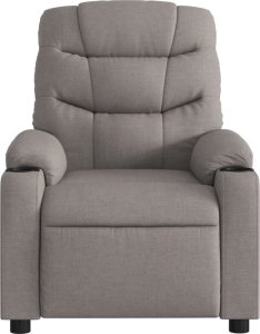 vidaXL Rozkładany fotel masujący, taupe, obity tkaniną 7